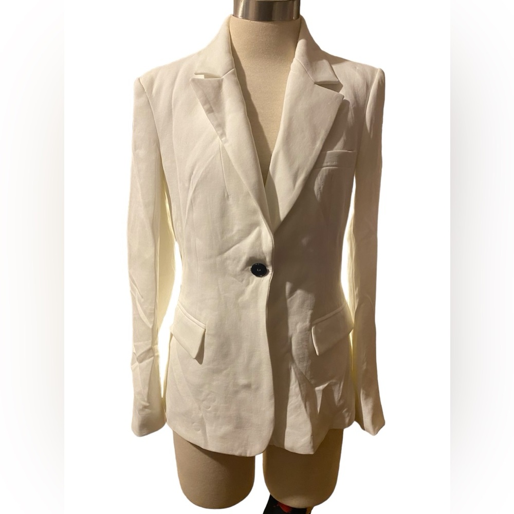Zara white lined blazer nwot size small
